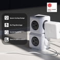 thumbnail image 6 of Allocacoc PowerCube Extended USB Surge Protector 175J, 4 Outlets 2 USB Ports 10ft Extension Cord w/ Mounting Dock, Space-Saving Power Strip Cube, No Block Design for Home Dorm Office Gift, 6 of 10
