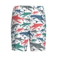 thumbnail image 4 of Rocae Colorful Shark for Men's Soft Sleep Pajama Shorts, Waistband and Pockets, 4 of 9