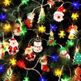 thumbnail image 4 of Guirnalda de luces LED navideñas de 10 pies y 20 luces LED cálidas para interiores, decoraciones navideñas de muñeco de nieve de Papá Noel, 4 of 4