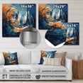 thumbnail image 4 of Designart "Equilibrium of Orange and Blue IV" Modern Geometric Metal Art Print, 4 of 5
