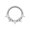 Silver 5, variant on Geometric Shape Nose Earrings Piercing Jewelry Seamless Rings Stainless Steel Texture for Nose or Ear Decorating
