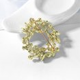 thumbnail image 4 of ZTTD Fashion Corsage Pin Leaf Brooch Brooch Rhinestone Ladies Wreath Brooch, 4 of 8