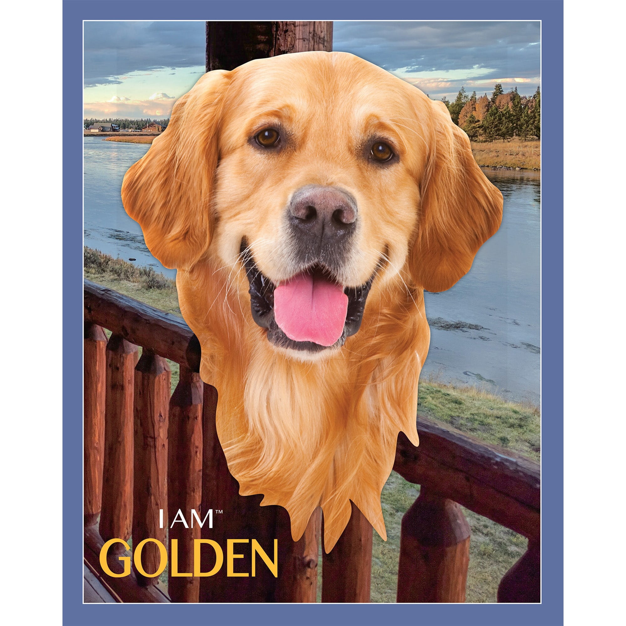 Madd Capp: I Am Golden - 550 Piece Puzzle - Dog Shaped Animal Jigsaw, 24 x 32" Assembled Size, Poster Reference, Educational Fun Fact Booklet