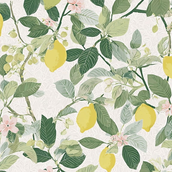 Peel and Stick Wallpaper Farmhouse Decor Lemon Tree Botanical Self Adhesive Removable Renter Friendly Contact Paper for Bedroom 17.7in x 118in