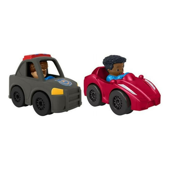 Bundle of 2 |Fisher-Price Little People Wheelies Race Car - (GTV12 & HGP74)