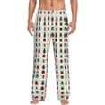 thumbnail image 2 of Picia Cartoon Insects Mens Soft Woven Cotton Elastic Waistband Sleep Pajama Pant Lounge Sleep Pant With Pockets And Drawstring-Large, 2 of 9