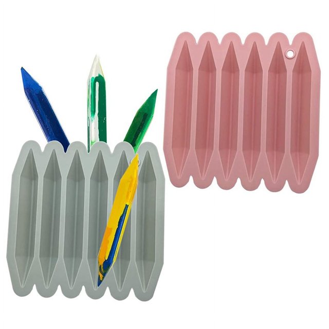 Paquete de 2 moldes para reciclar crayones, molde de silicona 3D, para horno, silicona pura y reutilizable