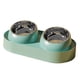 thumbnail image 3 of Comedero doble para gatos, comederos para mascotas, comederos y bebederos para gatos, comedero elevado para gatos Verde, 3 of 9