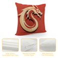 thumbnail image 4 of QZHH  Year of The Dragon 2024 Happy Chinese New Year 2024 Pillow Covers Pillow Covers Outdoor Throw Pillow Covers for Sofa Couch Cushion Case, 4 of 5