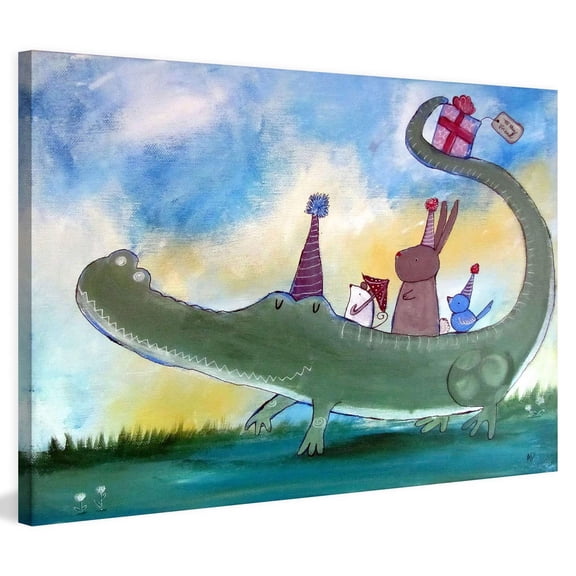 Marmont Hill Alligator Birthday Wall Art