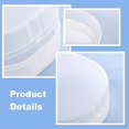 thumbnail image 2 of 4-Pack White Travel-Friendly Makeup Cotton Organizer: Compact PP Container with Secure Pressure Seal, Rounded Edges & Transparent Design for Cosmetic Pads, Cotton Balls, Toothpicks – Ideal for, 2 of 5