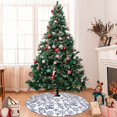 thumbnail image 7 of Sikiie World Travel2 30-48 inches {designName} Print Christmas Tree Skirt Snowman Xmas Tree Skirt with Edge Christmas Decorations for Holiday Party48", 7 of 7