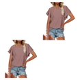thumbnail image 4 of Minnieouse Camiseta de mujer con volantes de Color sólido cuello estética linda blusa suelta fiesta noche Club verano Top niñas ropa Type17 NO17, 4 of 6