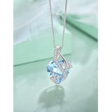 Vesitim Birthstone Necklace For Women – Heart Pendant Sterling Silver With Amethyst, Adjustable Chain