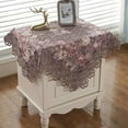 thumbnail image 2 of Nvzi Damask Lace Patchwork Tablecloth Luxury Square Small Table Cover Elegant Floral Embroidered Lace Table Cloth for Party Kitchen Dinning Picnic Decoration (Type E,22"x22"), 2 of 3