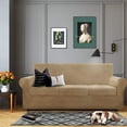 thumbnail image 2 of Couch Cover Velvet Plush Sofa Slipcover (Sofa, Camel), 2 of 7