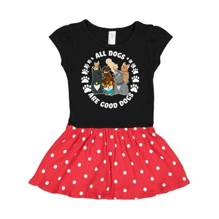 

Inktastic All Dogs are Good Dogs with Cute Dog Family Gift Toddler Girl Dress