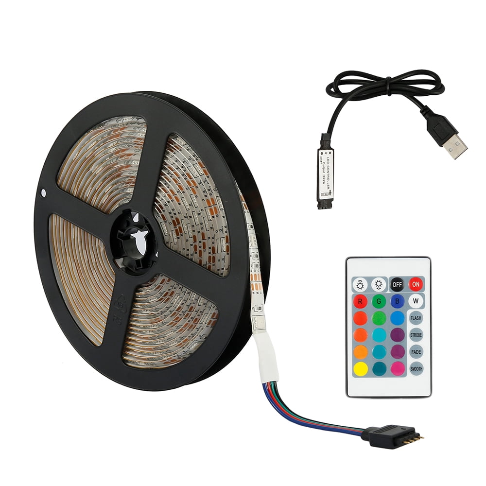ODOMY Multi Color RGB Changing LED Rope Lights TV Backlight Tape Strip ...