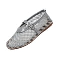thumbnail image 2 of Women's Mesh Mary Jane Flats Breathable Ballet Flats Dress Shoes Buckle Strap Ballerina Shoes for Walking Work Casual Daily Wear, 41, 2 of 5