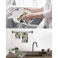 thumbnail image 5 of Yellow Black Geometric Kitchen Dish Towels for Drying Dishes Set of 4, Abstract Art Modern Line Waffle Weave Microfiber Hand Tea Bathroom Towels Quick Dry & Absorbent Towel 15.7x23.6, 5 of 7