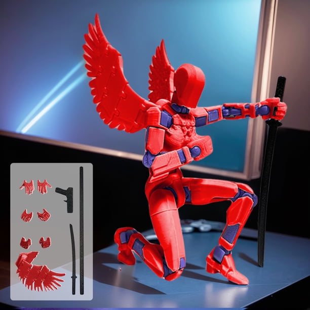 Figuras ficticias impresas en 3D de 13cm juguetes juguete mecánico de cuerpo completo decoración de escritorio para el hogar