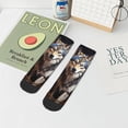 thumbnail image 7 of Pofeuu Oil Painting Tribal Wolf Print 30cm Socks, Adult Running Hiking Socks for Youth and Adult, 7 of 7
