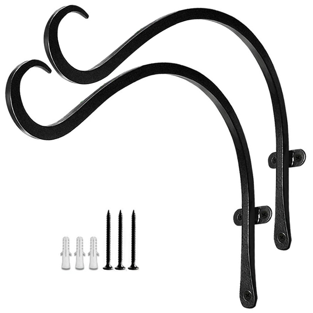 Hanging Plant Bracket Metal 2PCS Heavy Duty Outdoor Plant Hanger Lantern Hook
