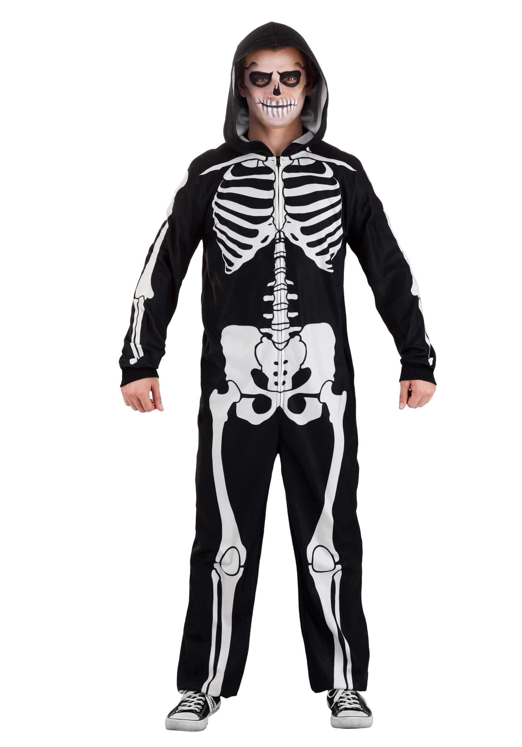 Adult Cozy Skeleton Onesie