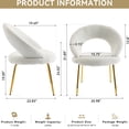 thumbnail image 2 of Single Teddy Fabric Dining Chair / Simple Assembly for Indoor Spaces, 2 of 7