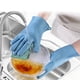 thumbnail image 2 of RV Guantes de silicona para lavar platos, guantes aislantes de cocina, guantes de limpieza reutilizables para el baño del hogar, baño de mascotas, azul Rojo Verde, 2 of 5