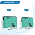 thumbnail image 4 of FORMRS 15"-15.6" Laptop Sleeve Protective Case Soft Carrying Quilted Computer Bag Cover, Green Cat, 4 of 7
