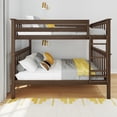 thumbnail image 2 of Max & Lily Full over Full Bunk Bed for Kids, Solid Wood Platform Bed, No Box Spring Needed, 2 of 13