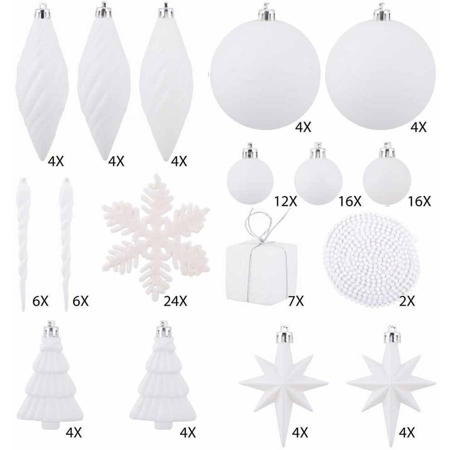 White Christmas Ornaments Walmart 