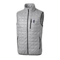 thumbnail image 2 of Men's Cutter & Buck Gray Kansas Jayhawks Team Logo Big & Tall Rainier PrimaLoft Eco Insulated Full-Zip Puffer Vest, 2 of 3