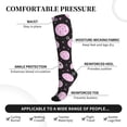 thumbnail image 3 of Lsque Pink Groovy Disco Ball Pattern Sport Compression Socks for Men & Women 15-20 mmHg Knee High Nurse Pregnant Running Medical and Travel Athletic, 3 of 6