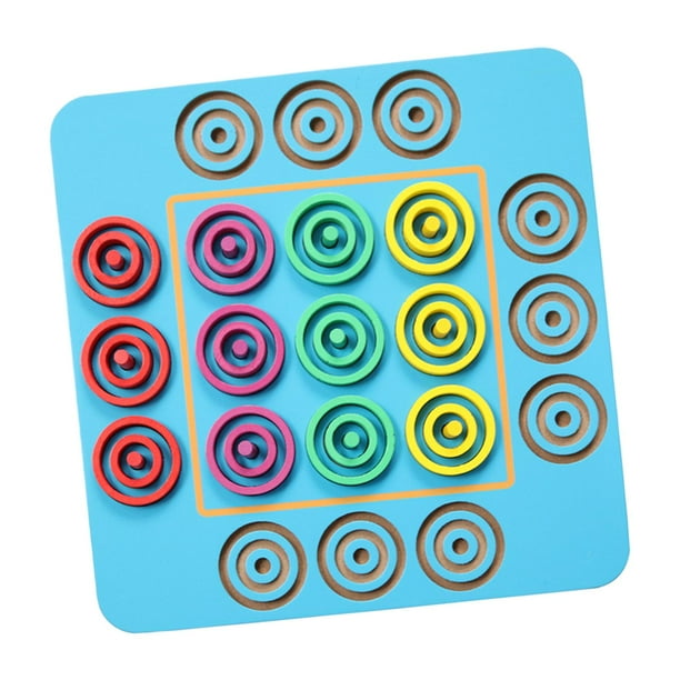 Rings Chess Puzzle Toys, Juegos de Mesa para Fiestas, Entrenamiento de Pensamiento Lógico Portátil, Juego de Fiesta para Niños y Adultos, Juego