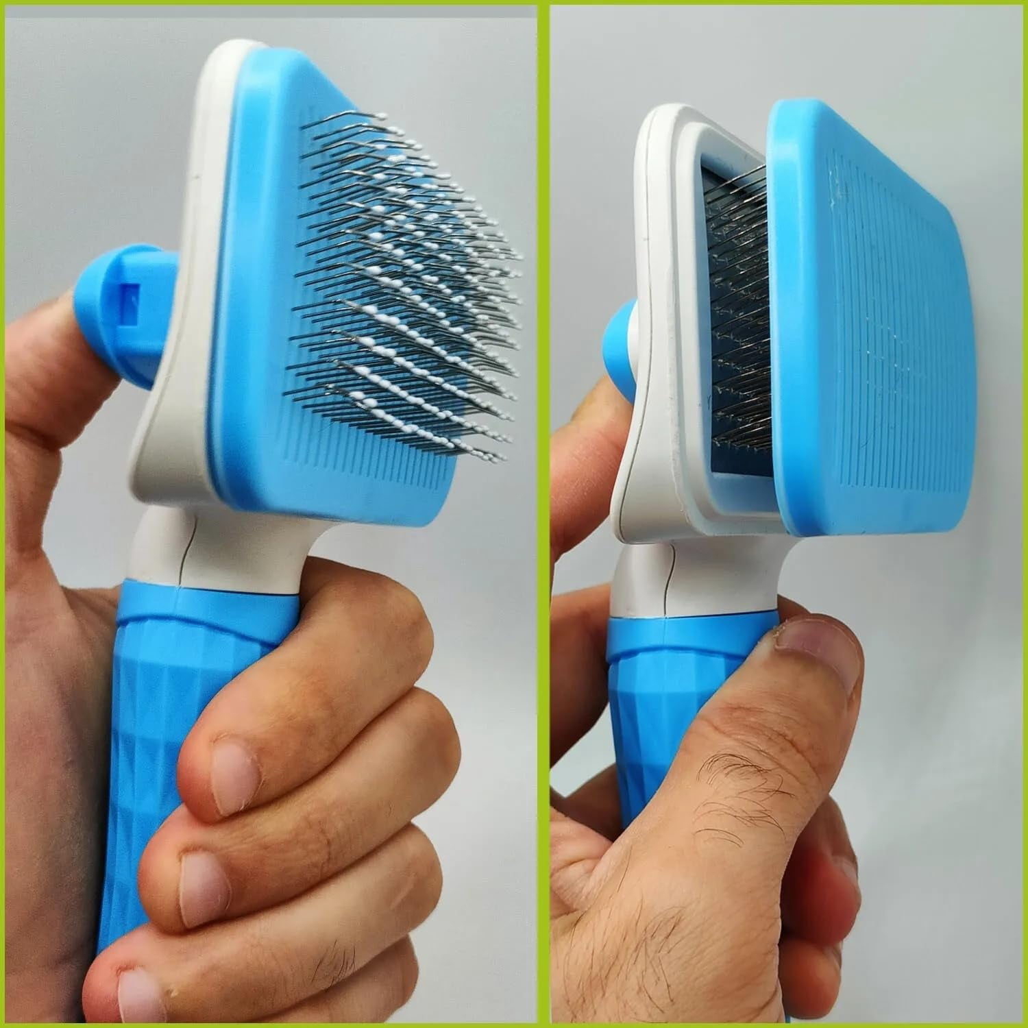 Self Cleaning Slicker Brush, Dog Cat Pet Grooming Brush, Shedding Brush, Comb Rake for Shedding