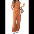thumbnail image 2 of Conjuntos de 2 Piezas para Mujer: Chaleco de , Conjuntos Casuales Elegantes, Pantalones de Pierna , Trajes Color Naranja S, 2 of 7
