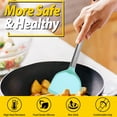thumbnail image 4 of Silicone Cooking Kitchen Utensils Set with Holder, Wooden Handles BPA Free Non Toxic Silicone Turner Spatula Kitchen Gadgets Utensil Set for Nonstick Cookware - style1, 4 of 6