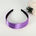 thumbnail image 7 of Unique Bargains Hair Headband Wide Satin Headband for Women Girl Purple 1.57" Wide Headband, 7 of 7