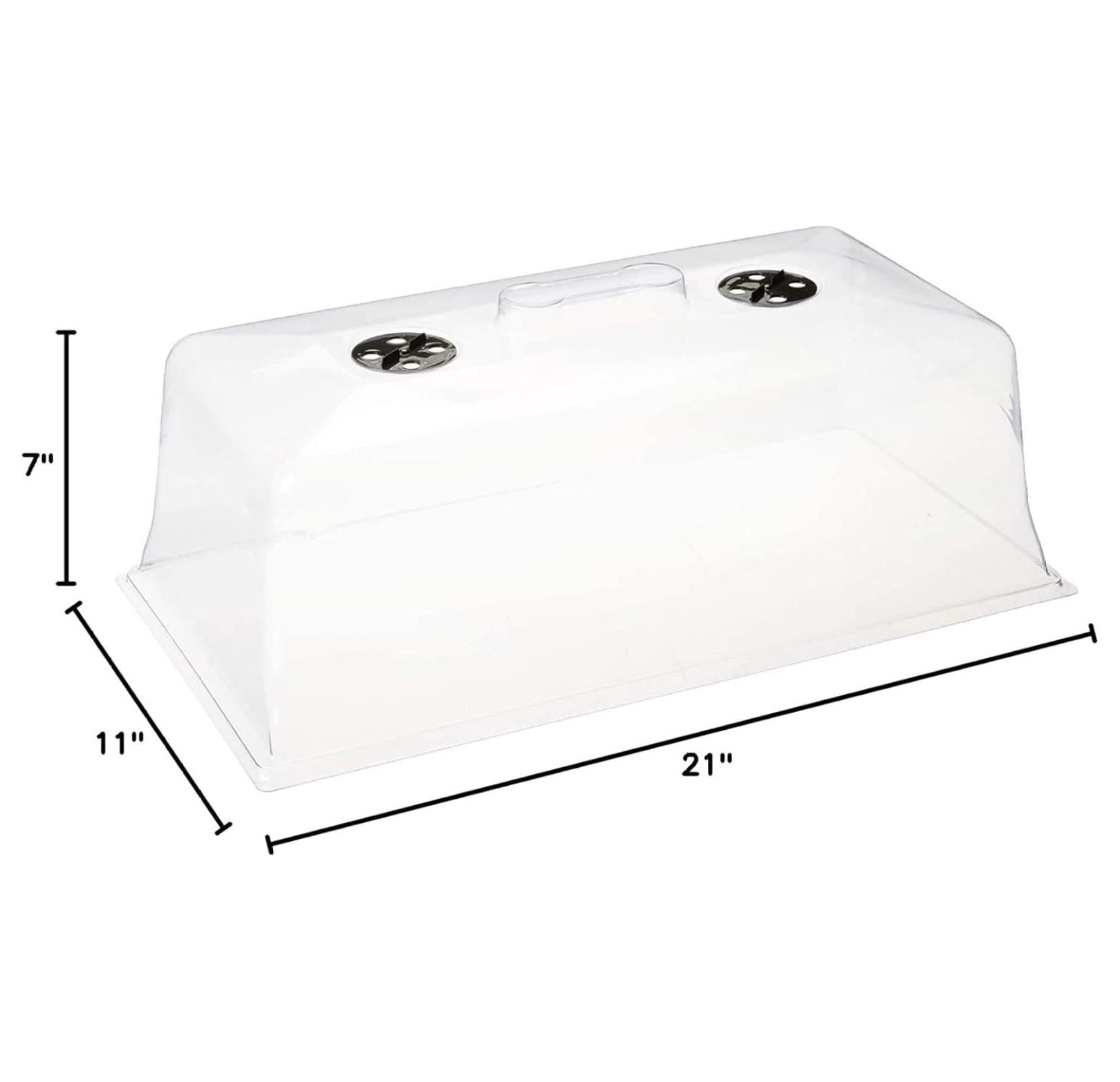 Plant Growing Trays (No Drain Holes) - 20" x 10" - Perfect Garden Seed Starter Grow or Drip Trays: for Seedlings, Indoor Gardening, Growing Microgreens, Wheatgrass (5 Trays and 5 Humidity Domes)