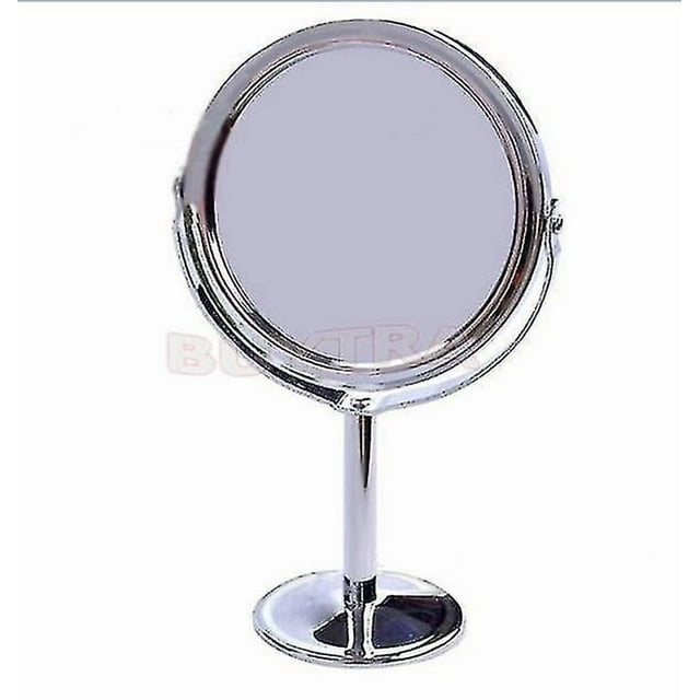 Set de espejos de maquillaje HUOGUO con aumento de doble cara, cromado