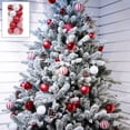 thumbnail image 4 of Christmas Tree Decorations 6cm Red And White Pumpkin Combination Christmas Ball 20 Pcs Hanging Decorations Hanging Christmas Decoration Dress Up, 4 of 7