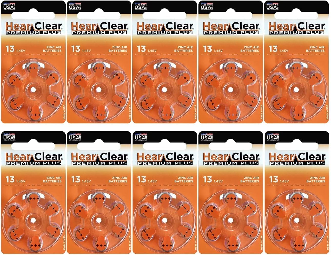 Energizer Hearing Aid Batteries Size 13, Orange Tab, 8 Pack