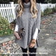 thumbnail image 4 of Sonducket Suéter chal cómodo a prueba de viento Tippet tejido ocio Casual bufanda elegante suéter Otoño Invierno calle suelta Accesorios de disfraces Gris METRO, 4 of 6