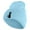 Lt Blue, variant on Halloween Black Cat Logo Embroidered 12 inch Acrylic Cuffed Long Beanie - Lt Blue OSFM