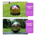 thumbnail image 2 of NUOLUX Garden Gazing Mirror Sphere Hollow Balls Globe Steel Stainless Outdoor Polished Decorative Metal Half Seamless, 2 of 5