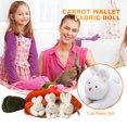 thumbnail image 4 of Mini zanahoria cartera muñecas hucha conejo juguete para niño regalo de Pascua (blanco) Sywqhk libre de BPA, 4 of 8