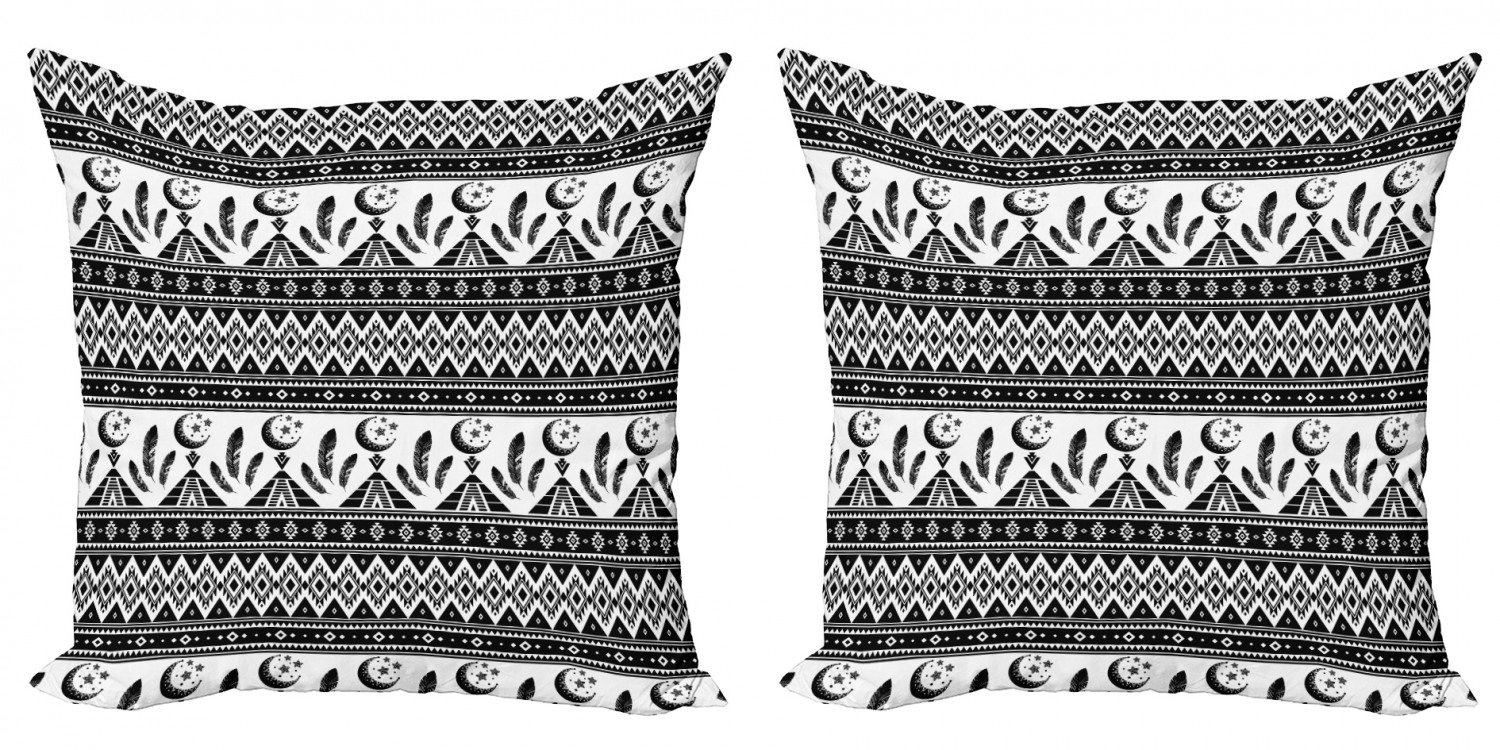 Aztec Throw Pillow Cushion Cover Pack of 2, Tribal Geometric Bohemian