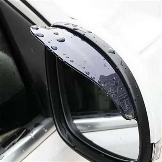 Xihbxyly Espejo Retrovisor para Coche, Protector de Lluvia, 2 Láminas Flexibles de Pvc, Visera Translúcida, Fácil Instalación, Ajuste Universal para Todos Los Vehículos, Visión Clara con Lluvia y Sol